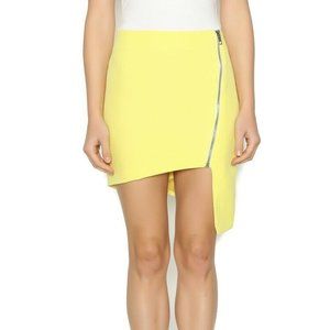 ASYMMETRICAL SKIRT In Yellow With Zipper